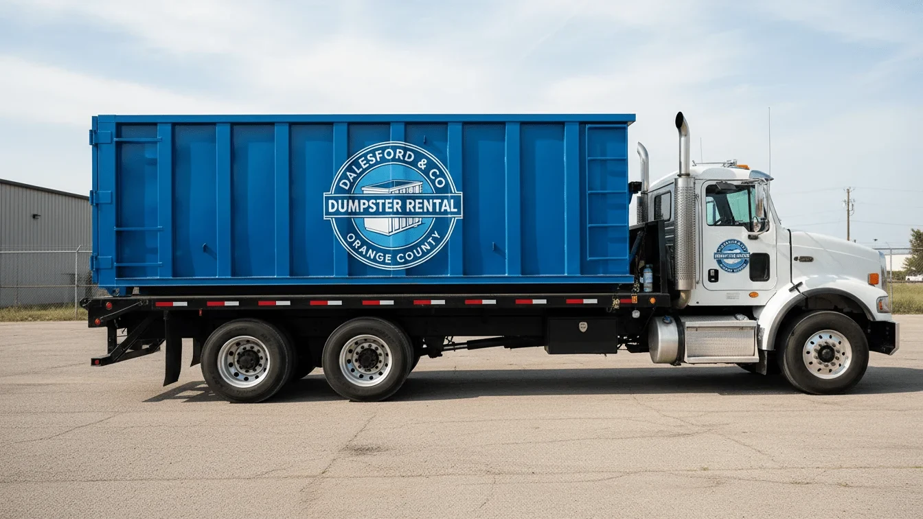 Roll-off containers staged and ready for delivery for Dalesford & Co Dumpster Rental Orange County in Orange, CA Roll-off containers staged and ready for delivery for Dalesford & Co Dumpster Rental Orange County in Orange, CA
